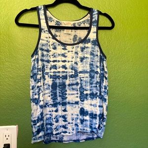 Blue and white tank top